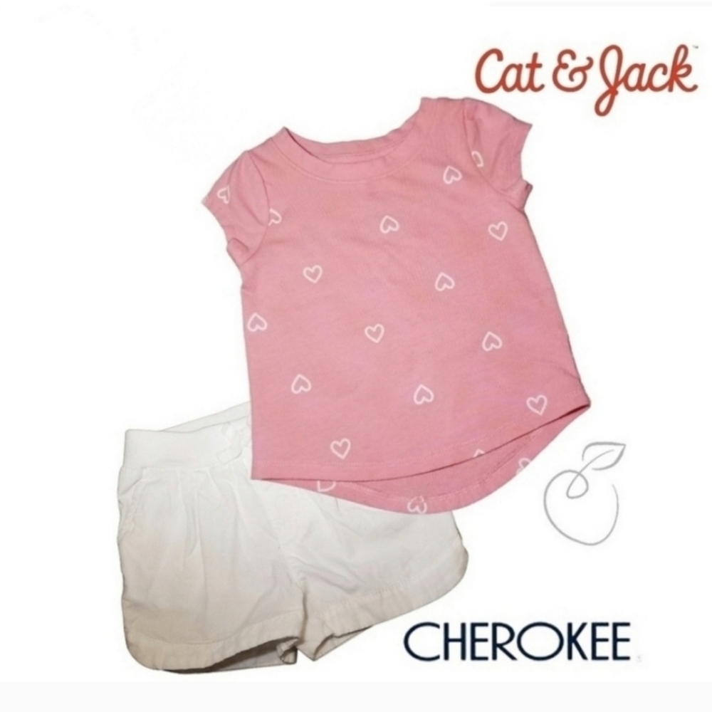 INFANT GIRL'S HI-LO SHORT SET 12 MOS